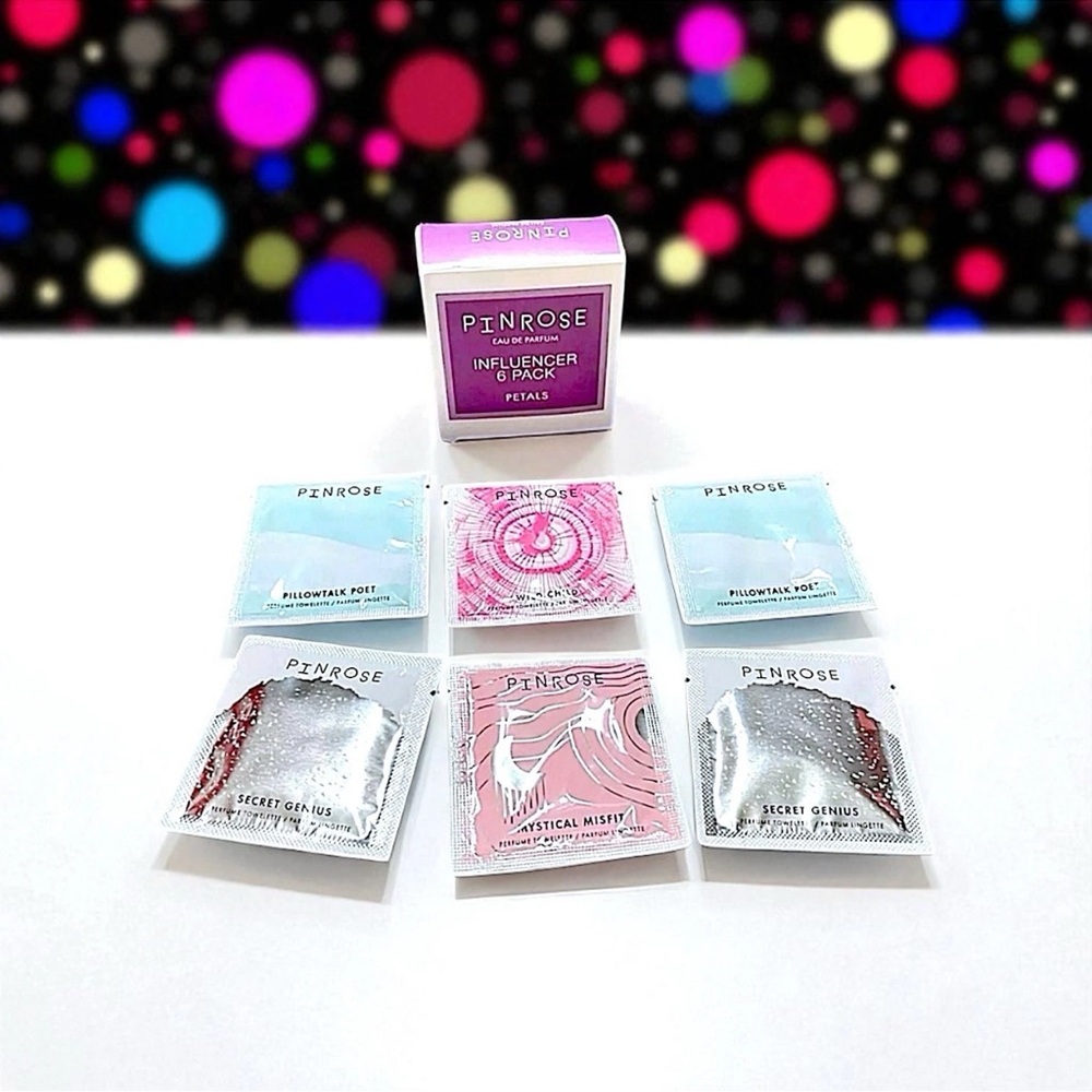 PINROSE Eau De Parfum Influencer 6 Pack - Petals - 6 Single Use Towelettes